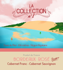 Etiquette vin rosé « La Collection n°1 – BORD’Art»